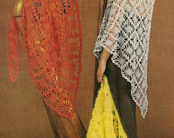 PDF Crochet Pattern, Lady's Long Shawl, DK or 4 Ply, Instant Download