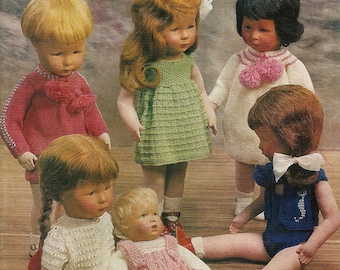 PDF Knitting Pattern Book, Doll's Clothes, 18" Doll Outfits, Instant Download