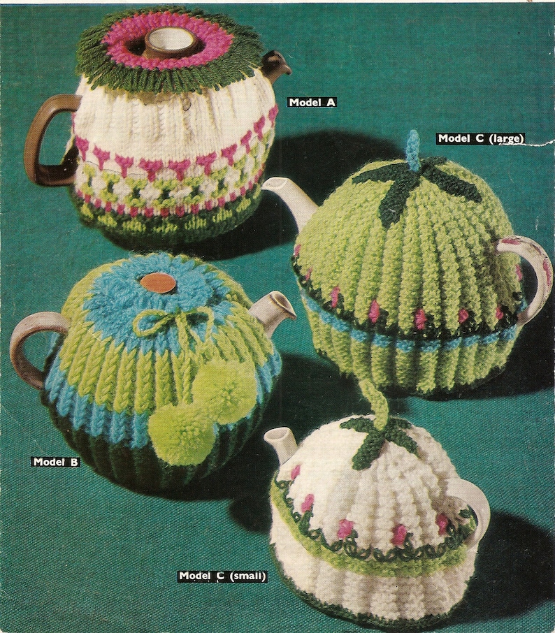 PDF Knitting Pattern Vintage Tea Cosies Frilled Tea Cozy Etsy