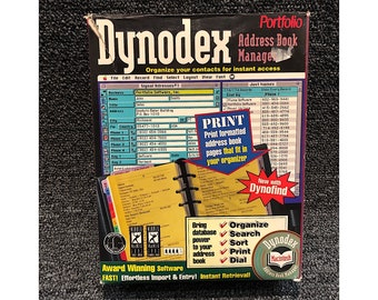 Dynodex Address Book Manager • Ver 3.5 • Portfolio Software • Vintage Software • 1994