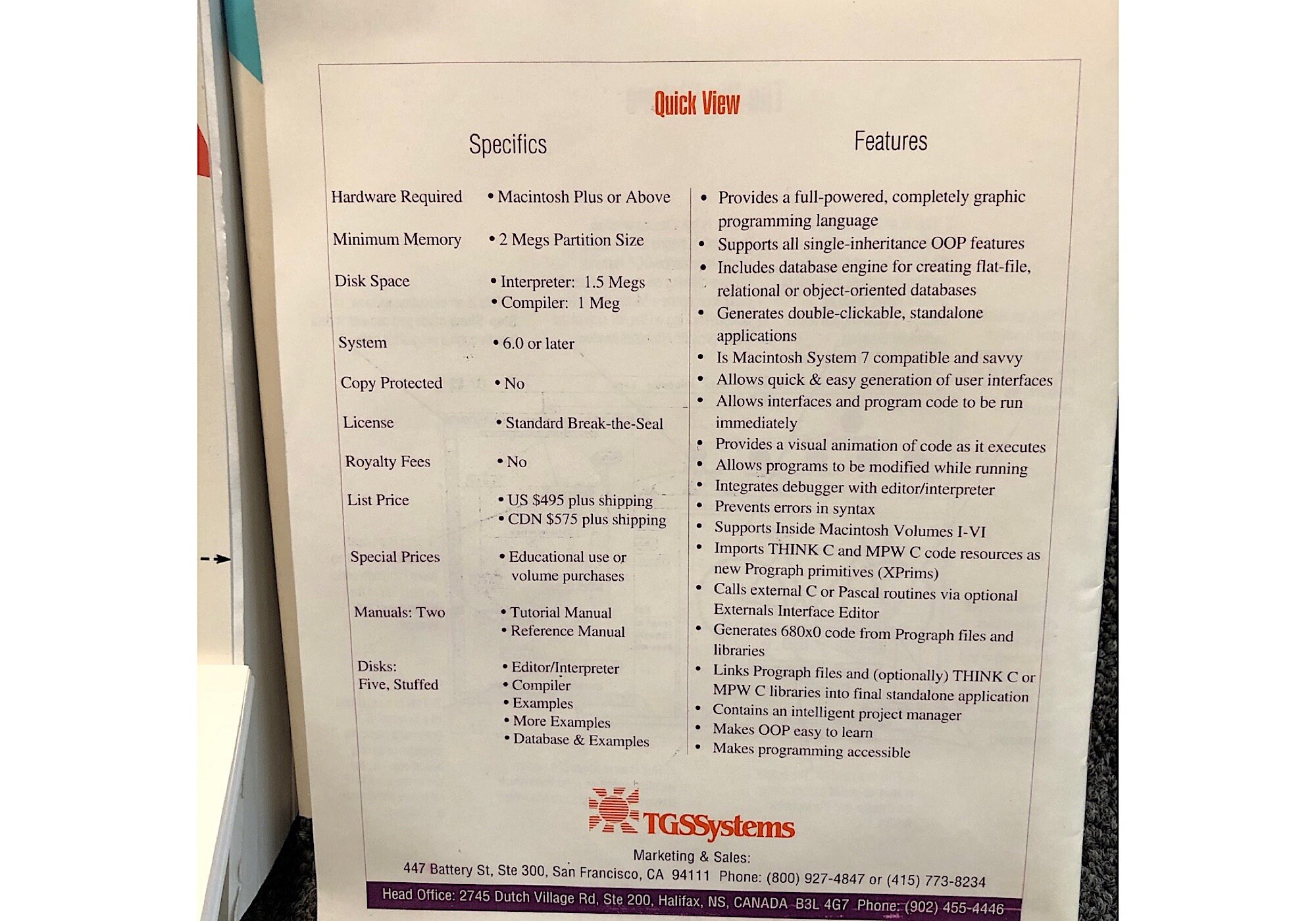 Paragraph Software Development Environment Ver 2.6 Apple Mac TGS ...