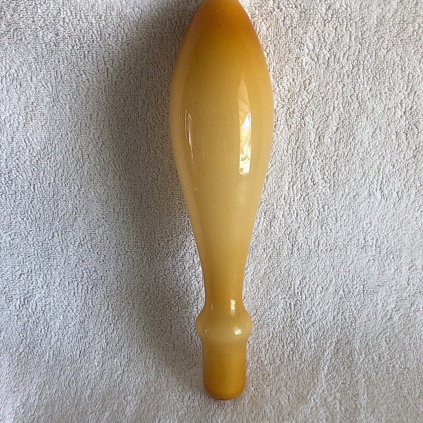 Milky Amber Glass  Ballon Stopper attributed to Blenko.