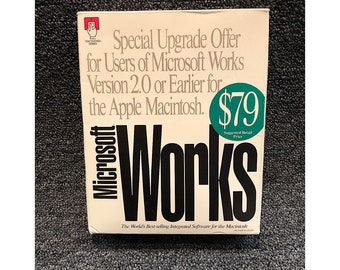 MS Works • Ver 3.0 • Integrated Mac Software • MicroSoft • Vintage Software • 1992