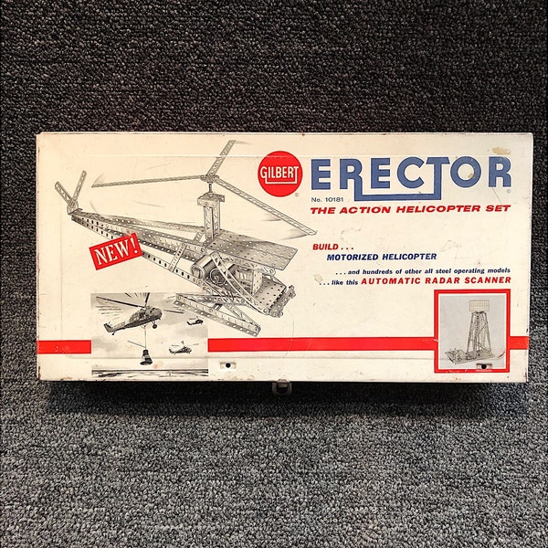 AC Gilbert Erector Set Action Helicopter • Box Only!