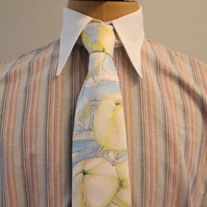 Silk four in hand single fold tie with apples image 2