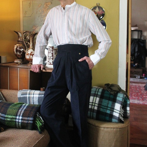 1930s 1940s Mens Vintage Style Rib Cords High Waisted - Etsy