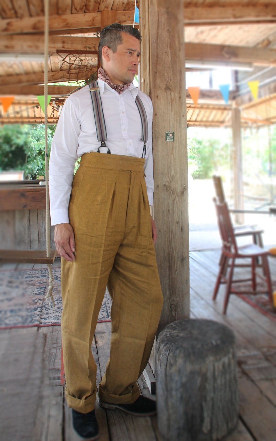 Pantaloni stile vintage anni 30 anni 40 pantaloni stile coda di