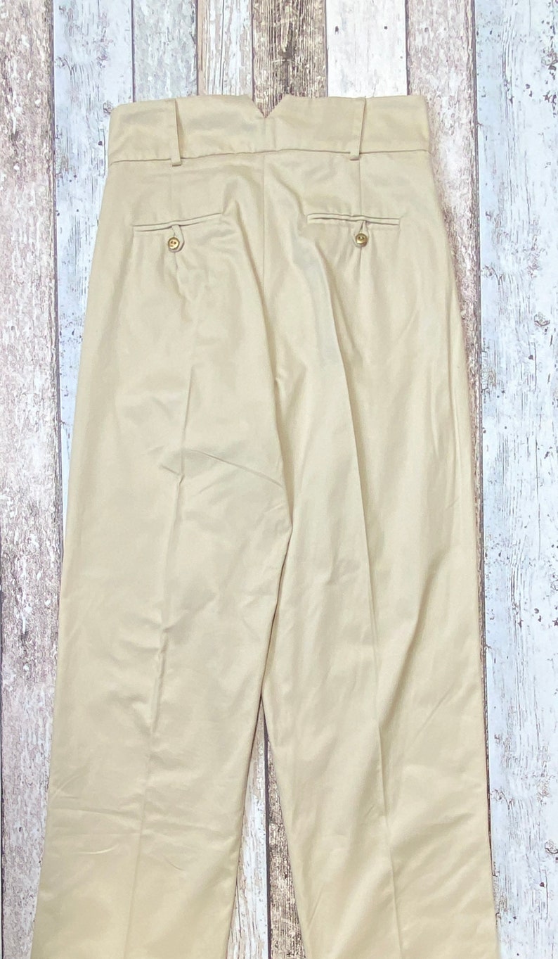 1930's Style High Waist Khaki Cotton Twill Trousers 1940s - Etsy