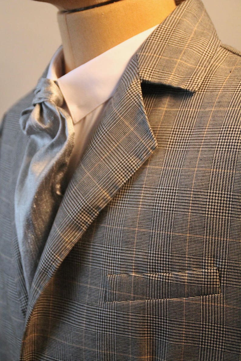 glen plaid checked sport coat 3 piece suit vintage style suit 1930/'s style tailored jacket Prince of Wales jacket bespoke tailored suit