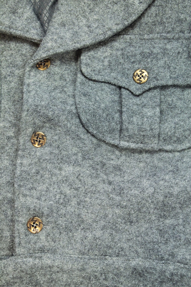 battle dress stijl kort jasje grijze wol naar patroon uit de jaren 40 afbeelding 7