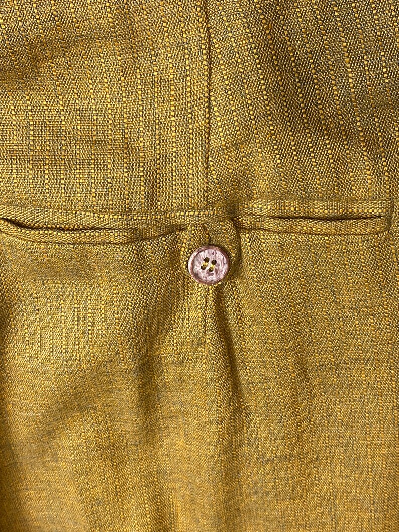 40s Trousers Fishtail Buckle Back Pants in Bronze Linen Etsy Australia