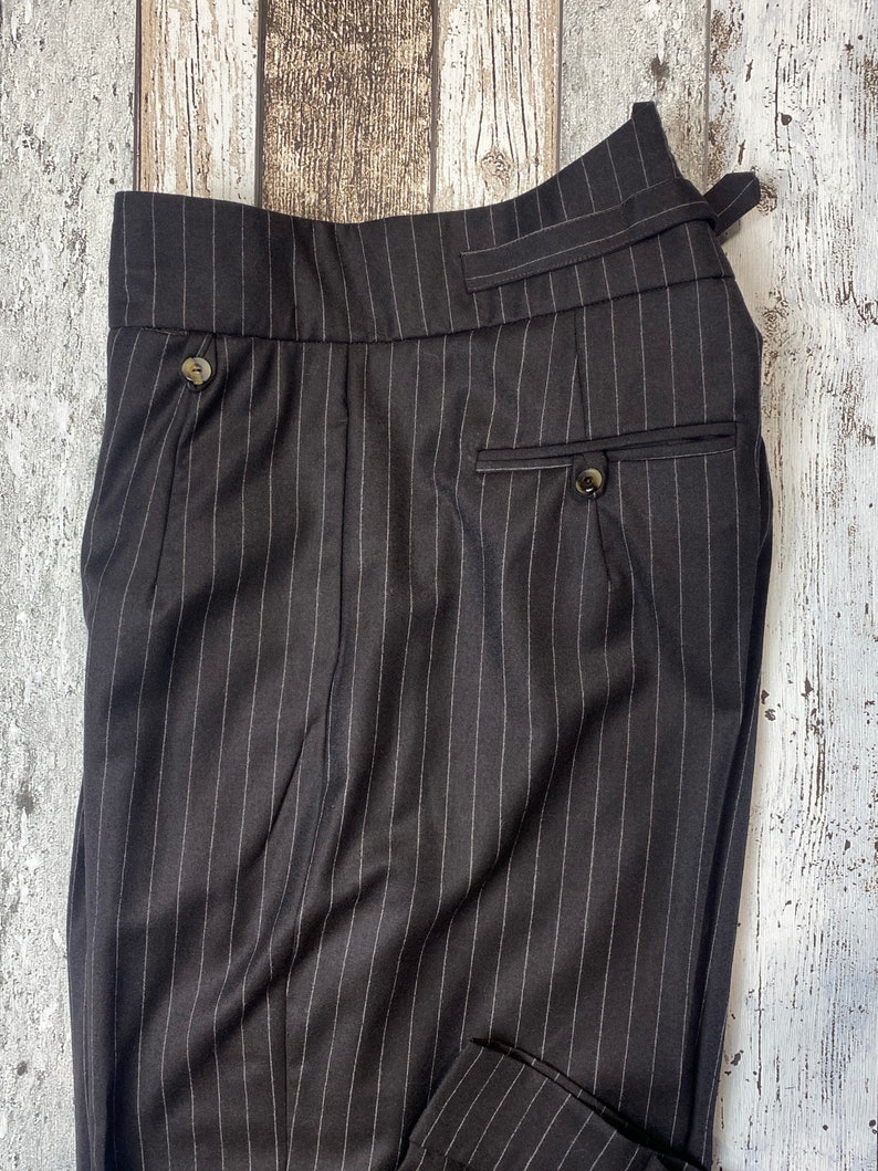 Vintage Wool Pinstriped Trousers - W34 L29 main image 1