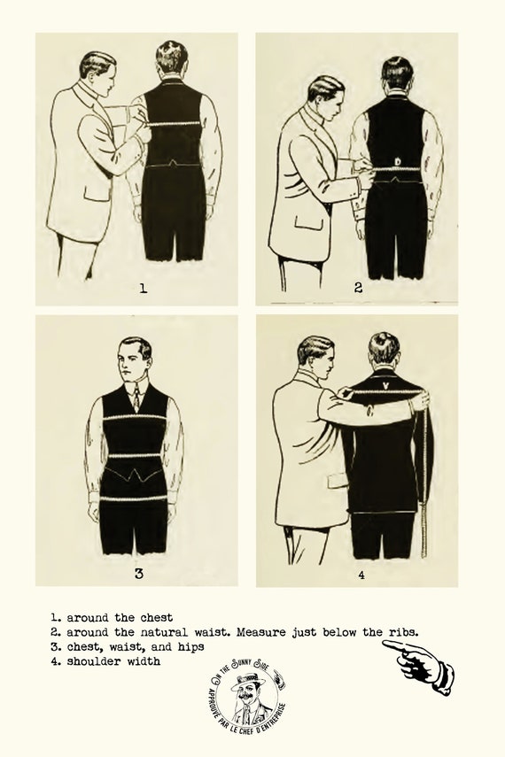 How to measure for menswear and size chart