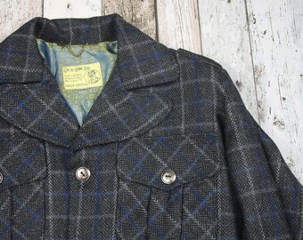 Ike Jacket 1940s Reproduction in 100% Shetland Wool Grey