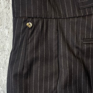 1940s 1930s Mens Vintage Repro Trousers Brown Size 40,42,44 Wool Pin ...