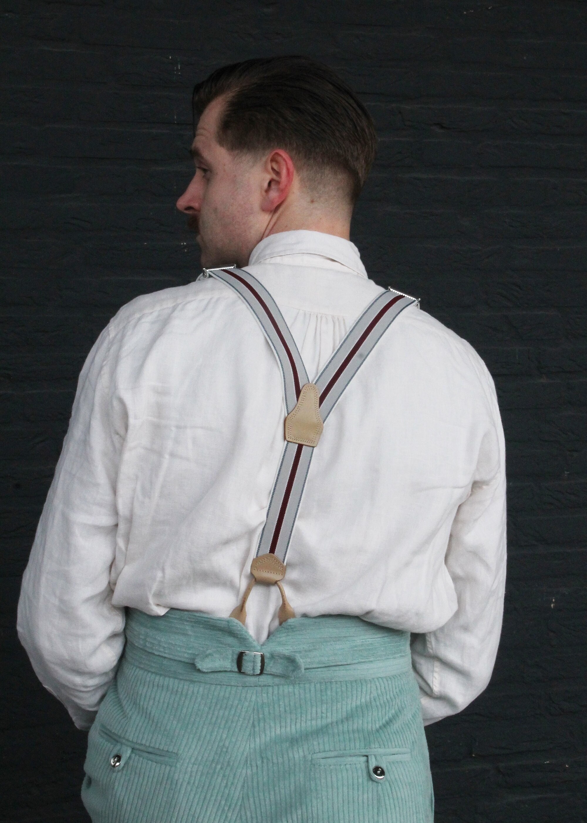 Vintage Men's Corduroy Trousers Mint, 1940s Inspired High