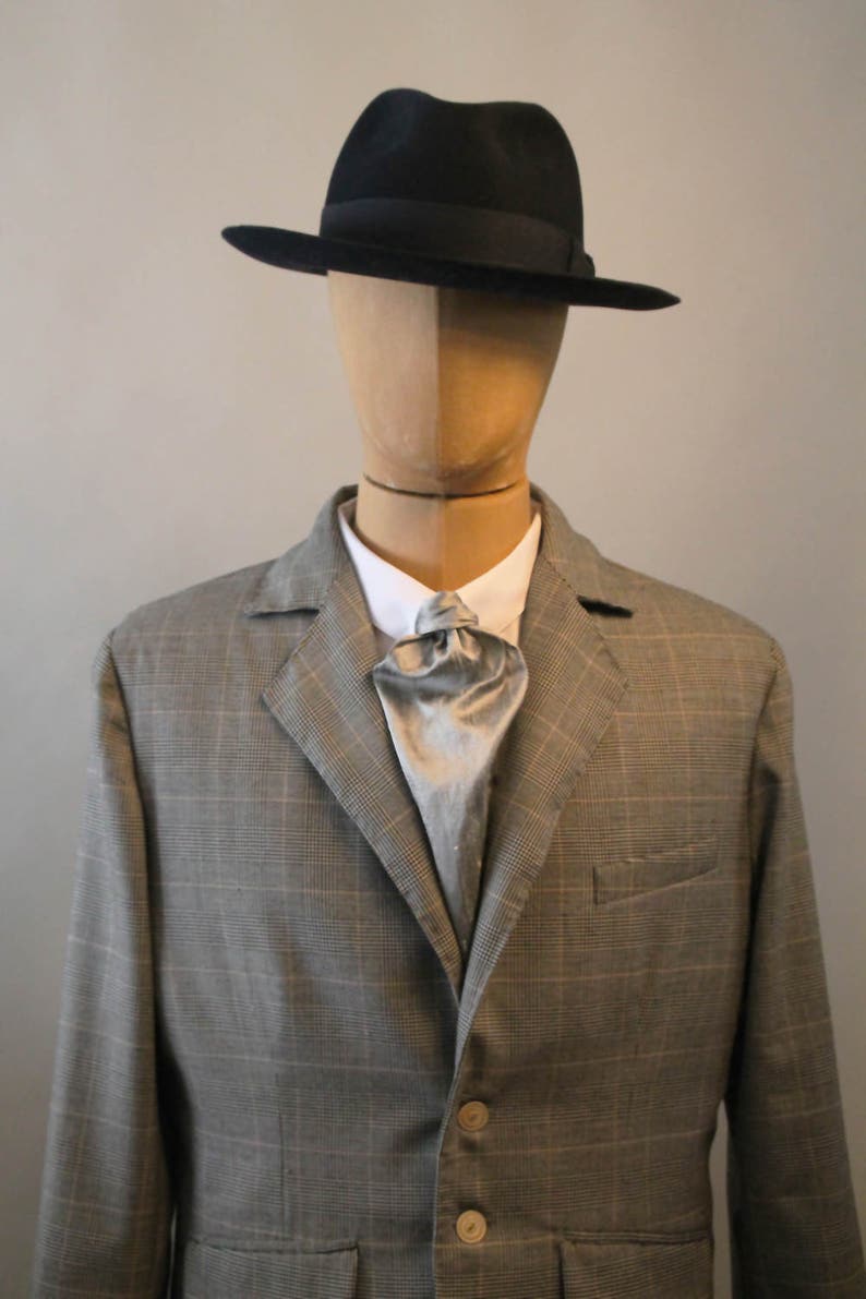 glen plaid checked sport coat 3 piece suit vintage style suit 1930/'s style tailored jacket Prince of Wales jacket bespoke tailored suit