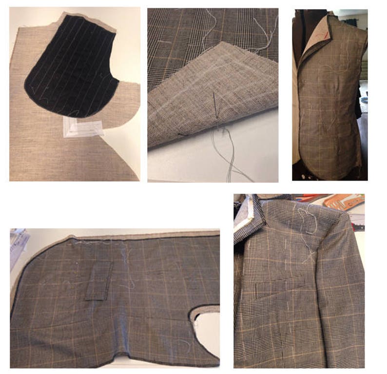 glen plaid checked sport coat 3 piece suit vintage style suit 1930/'s style tailored jacket Prince of Wales jacket bespoke tailored suit