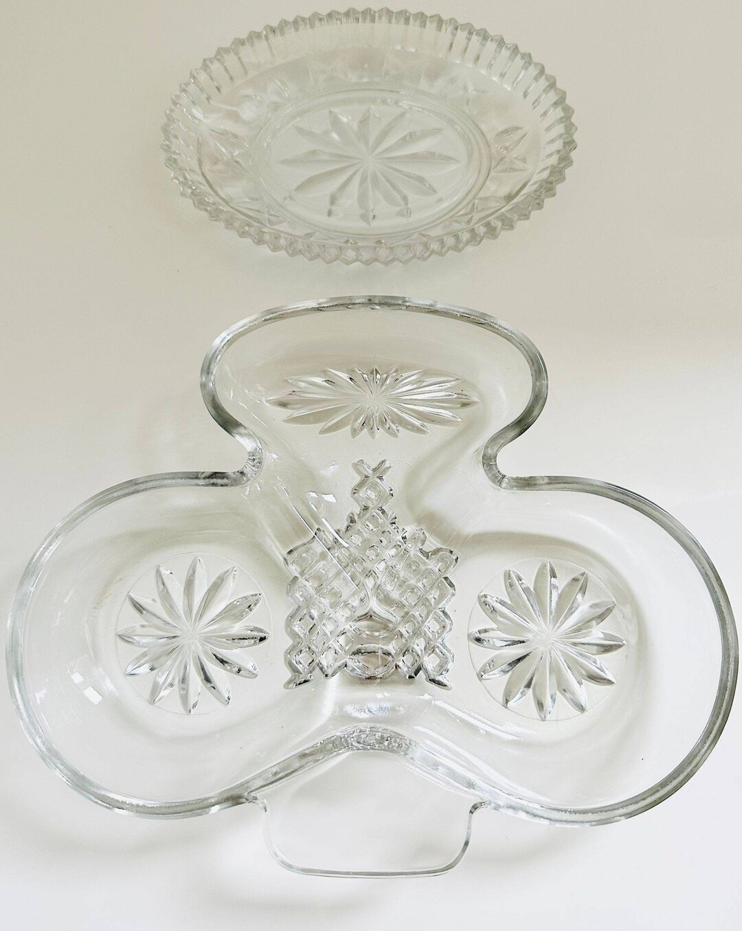 Vintage Glass Dressing Table Pieces Etsy