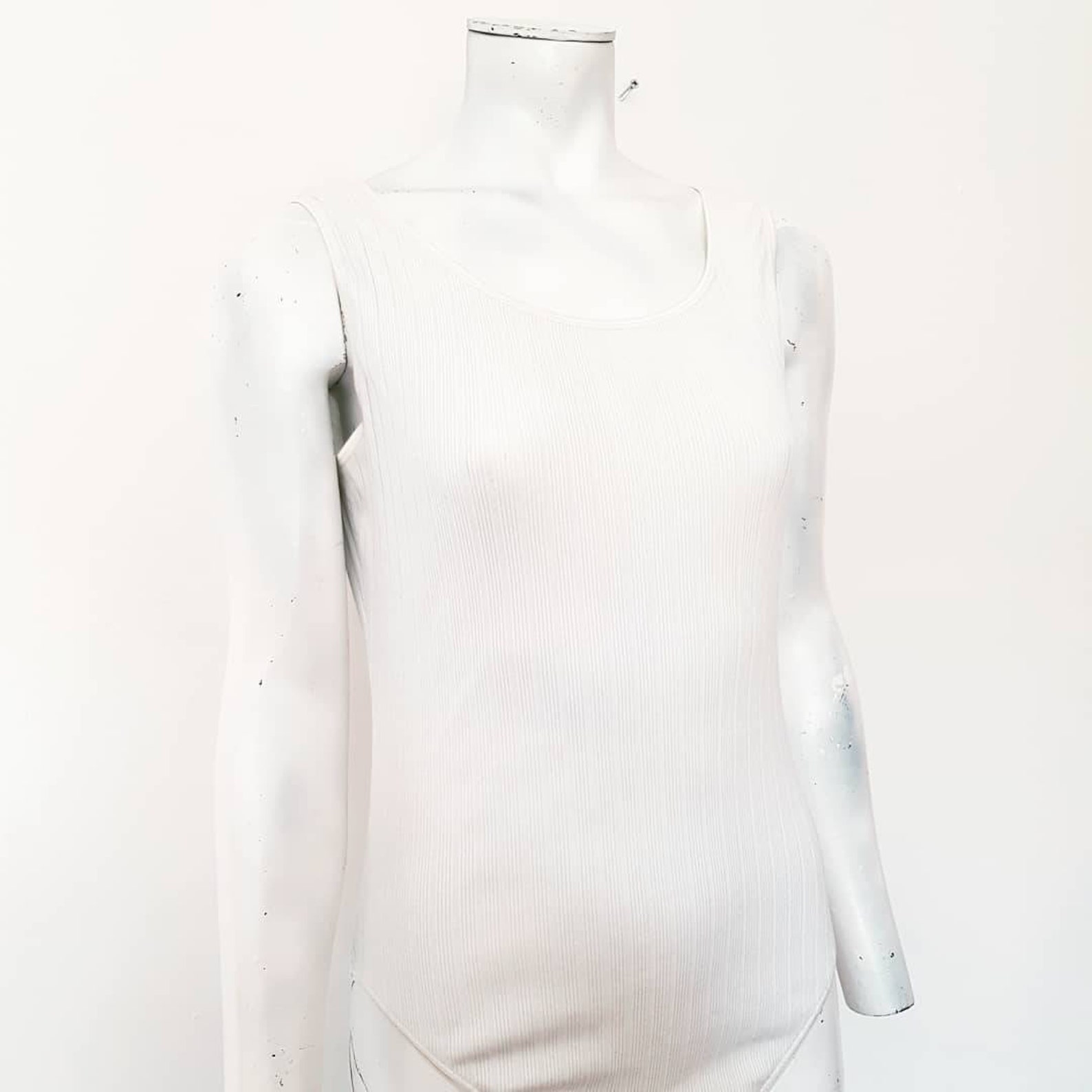 Vintage white ribbed bodysuit size 16 | Etsy