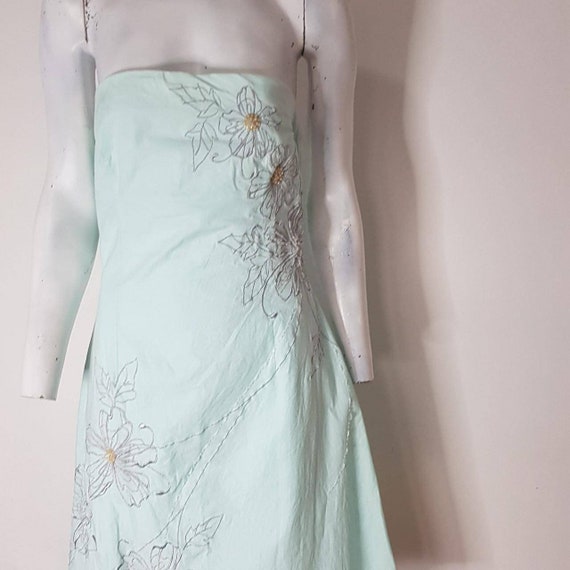 Jane Norman Mint Green Strapless Dress 