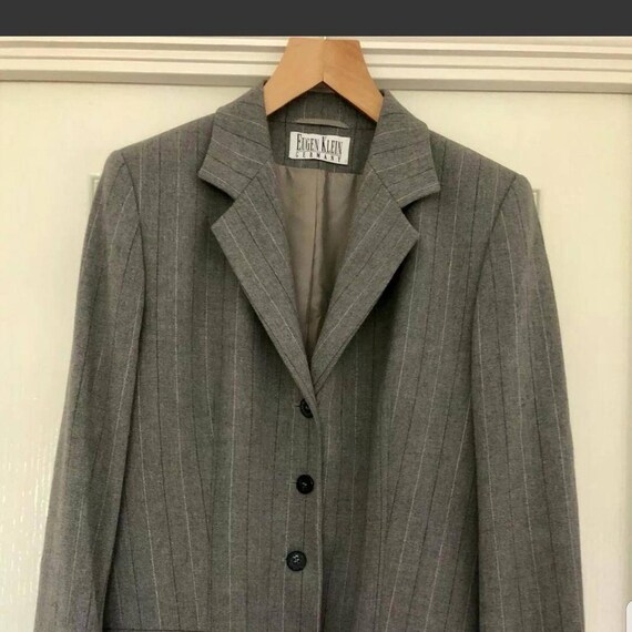 Eugen Klein Size 14 Grey Pin Stripe Suit Etsy