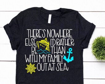 Family Cruise Shirts Ah Ship With My Family Out At Sea It's A Family Trip Cruise T Shirts Matching Cruise Shirt Cruise Ship Vacation Tee