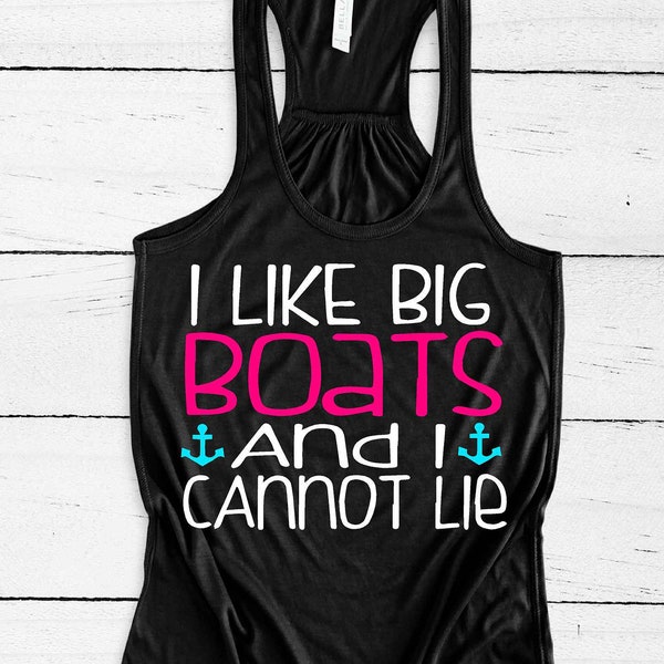 Boot-Tanktop, Boat Hair Dont Care, Kreuzfahrt-Shirts, Mädchen-Trip-Shirts, Vertuschung, Urlaubs-Tanktop, I Like Big Boats, Sommer-Tanktop