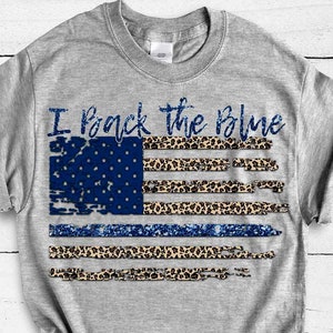 Thin Blue Line Leopard Flag Leopard Fashion Woman Tee T-Shirt Thin Blue Line Leopard Flag Leopard Fashion Woman Tee T-Shirt