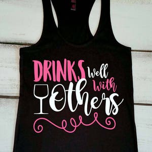 Funny Drinking Shirt Drinks Well With Others Happy Hour - Etsy
