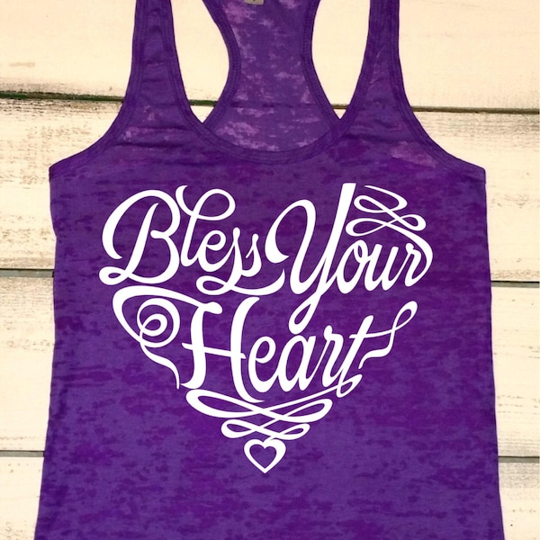 Bless Your Heart Tank Top, Womens Funny Fitness Tank, Southern Quotes and Sayings, Southern Roots, Southern Charm, Country Tank Tops, Gifts