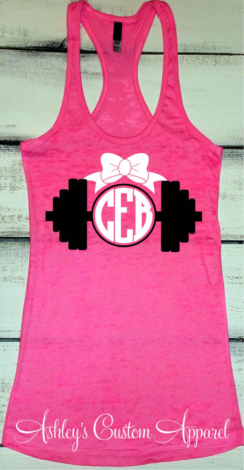 Women's Workout Tank Monogram Tank Fitness Tank Lifting Etsy