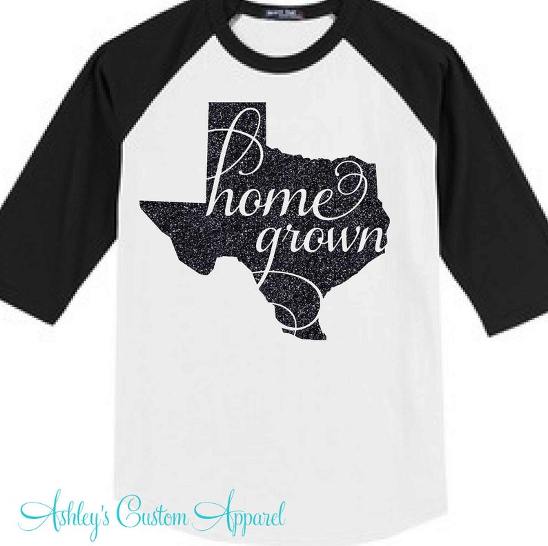 Texas Shirt Texas Baseball Tee Home Grown Shirt Texas State Shirt Texas Pride Texas Baseball Shirt Texas Love Southern Raised image 3