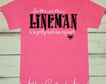 Lineman shirts for girlfriends Clearance