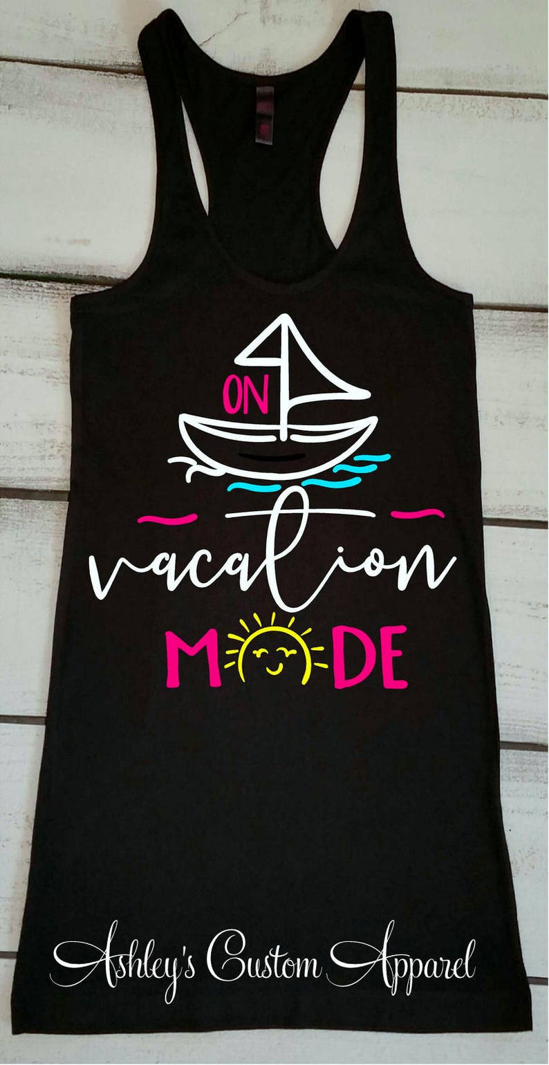 Vacation Shirts On Vacation Mode Vaca Mode Tank Top Boating | Etsy