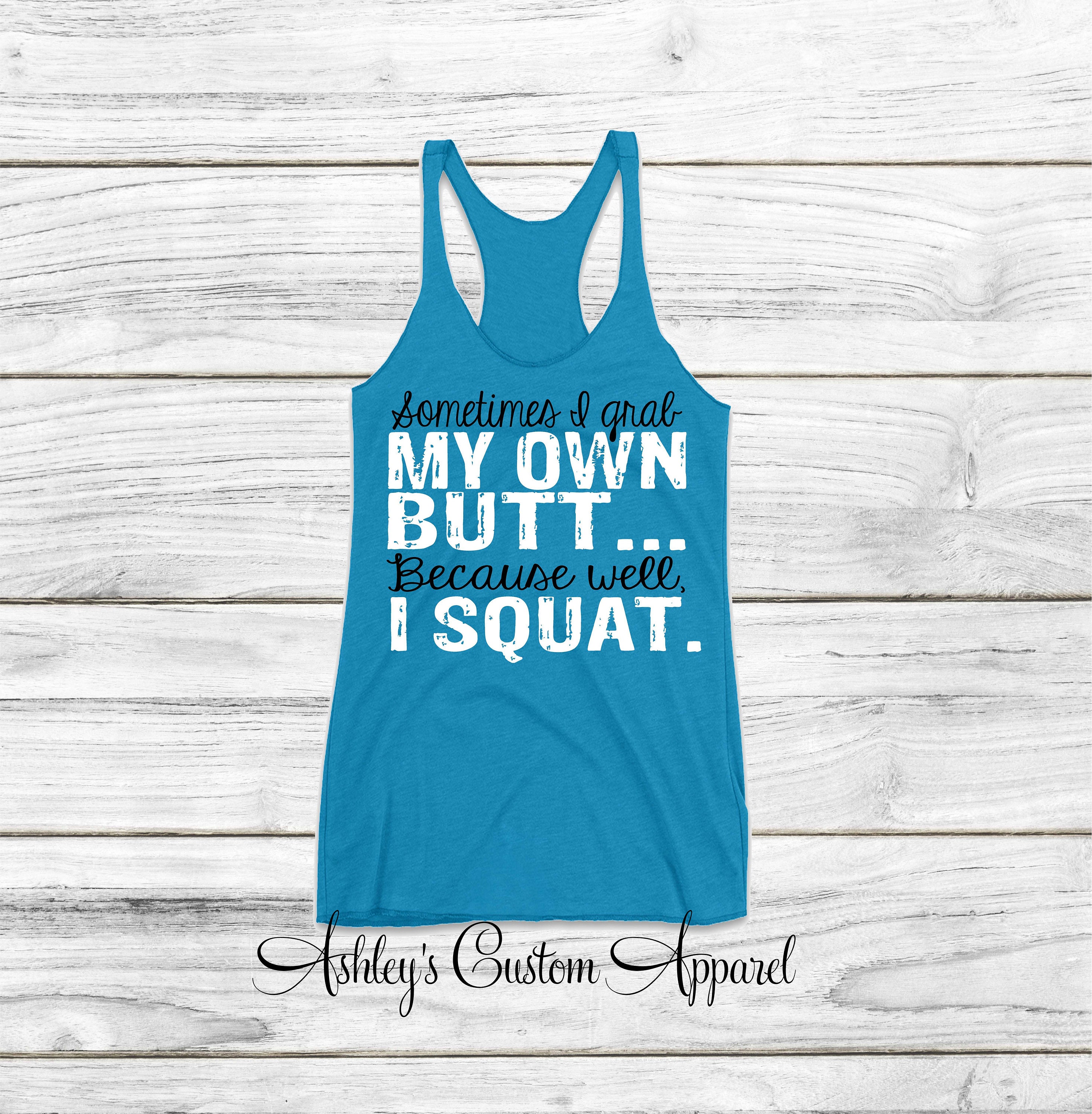 Funny Workout Shirts Squat Tank Top Motivational Fitness