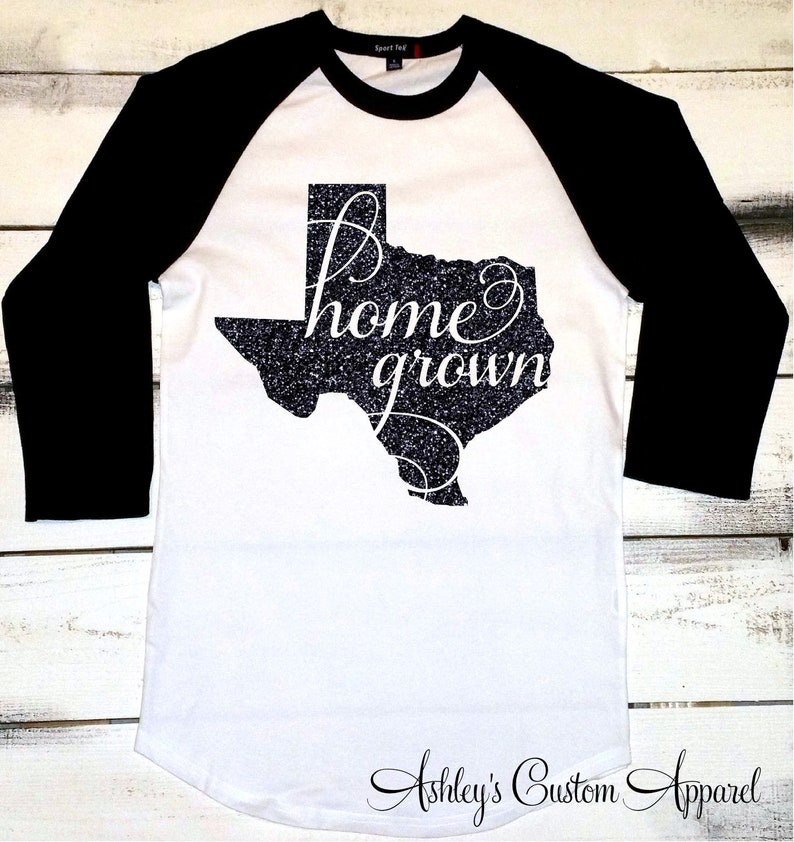 Texas Shirt Texas Baseball Tee Home Grown Shirt Texas State Shirt Texas Pride Texas Baseball Shirt Texas Love Southern Raised image 1