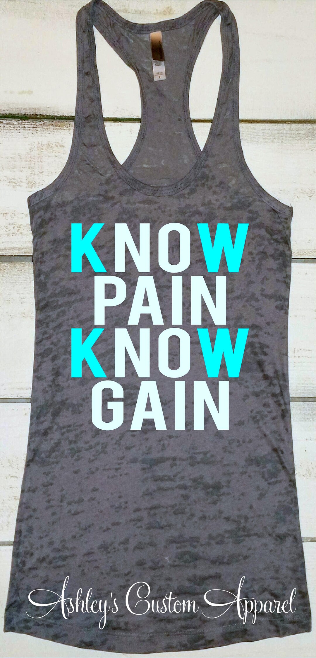 No Pain No Gain Inspirational Fitness Shirts Womens Workout Tank Tops ...