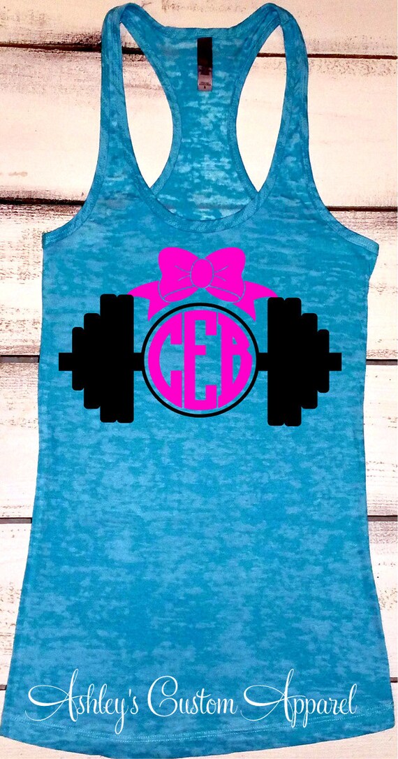 Women's Workout Tank Monogram Tank Fitness Tank Lifting Etsy