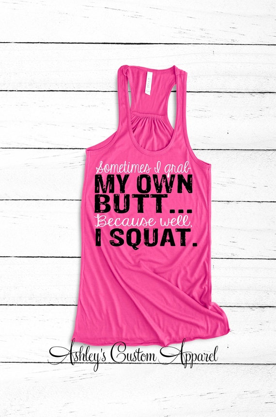 Funny Workout Shirts Squat Tank Top Motivational Fitness