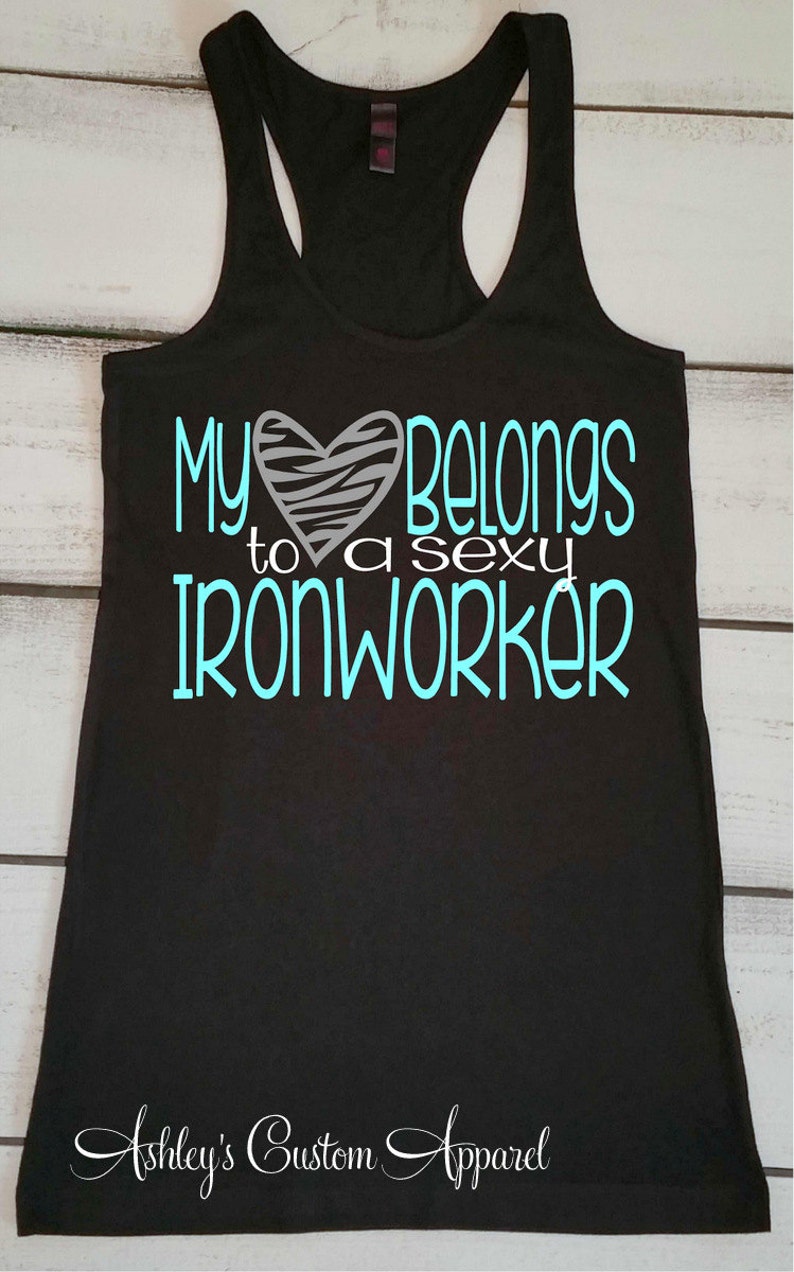 Iron Worker Wife Iron Worker Girlfriend My Heart Belongs - Etsy