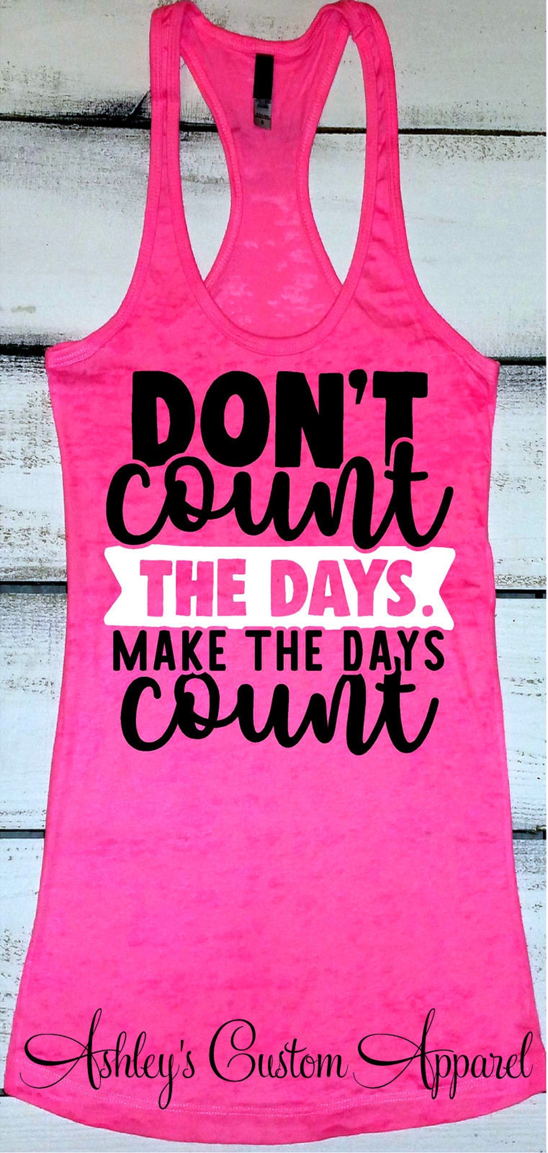 Womens Workout Tank Top Motivational Fitness Dont Count the - Etsy