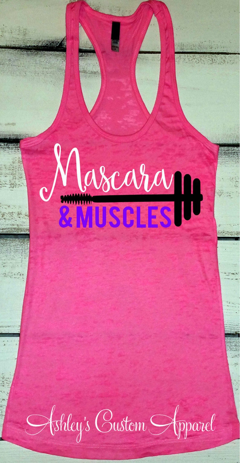 Muscles and Mascara Women's Workout Tank Workout Shirts | Etsy