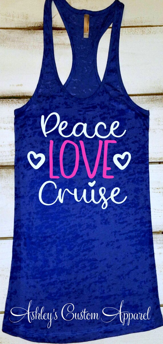 Cruise Shirts Peace Love Cruise Cruise Vacation Shirt - Etsy
