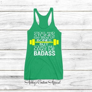 Womens Funny Workout Shirt, Fitness Tank Top, Squat Tank Top, This is Why I Squat, Workout Shirt, Cute Workout Shirt, Inspiration, Motivate image 3