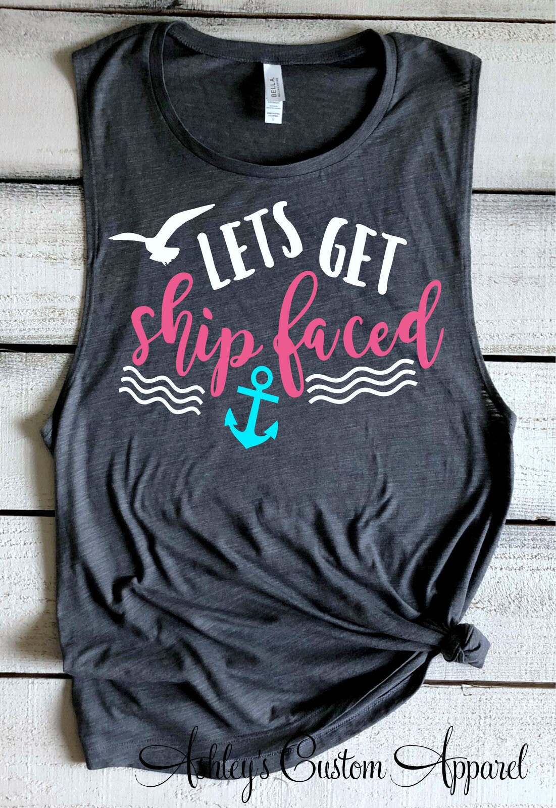 Cruise Shirt Let's Get Ship Faced Funny Cruise Tank Top - Etsy