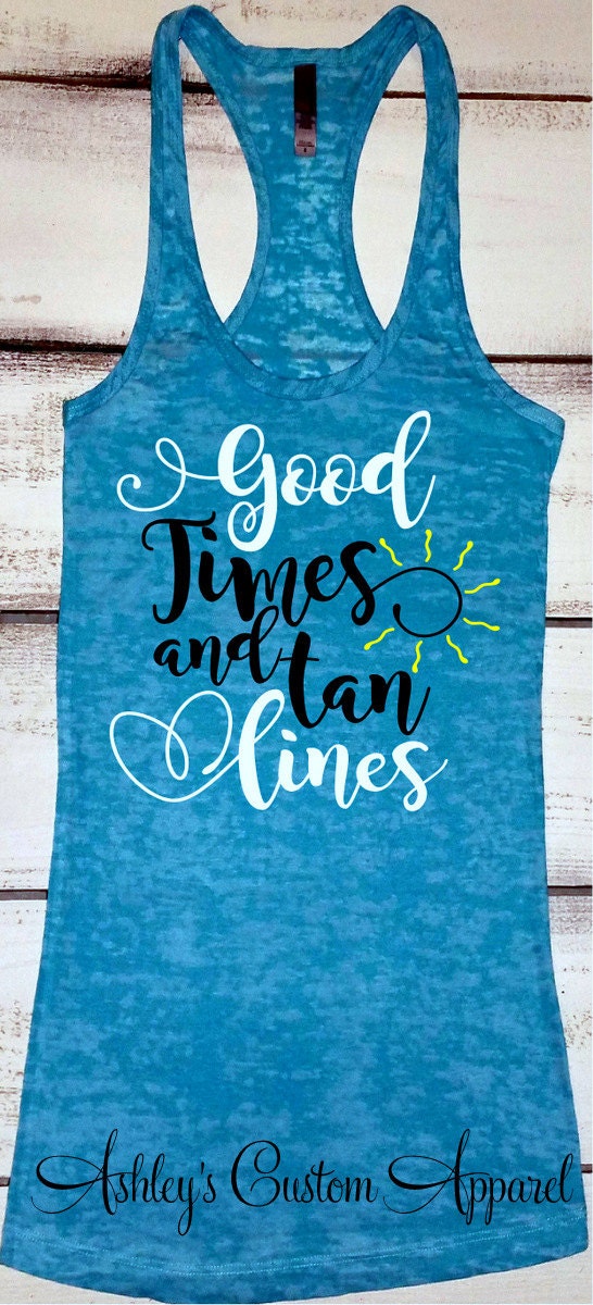 Good Times and Tan Lines Vacation Shirts Beach Shirt Girls | Etsy