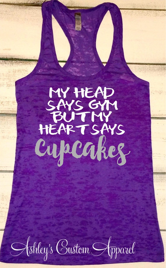 Womens Funny Workout Tank. Funny Gym Shirt. I Love Cupcakes. - Etsy