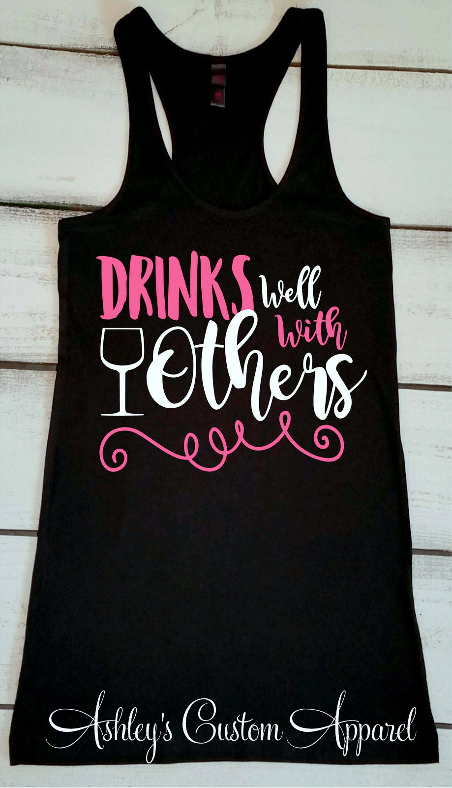 Drinks Well With Others Shirt Funny Drinking Shirts Cruise | Etsy