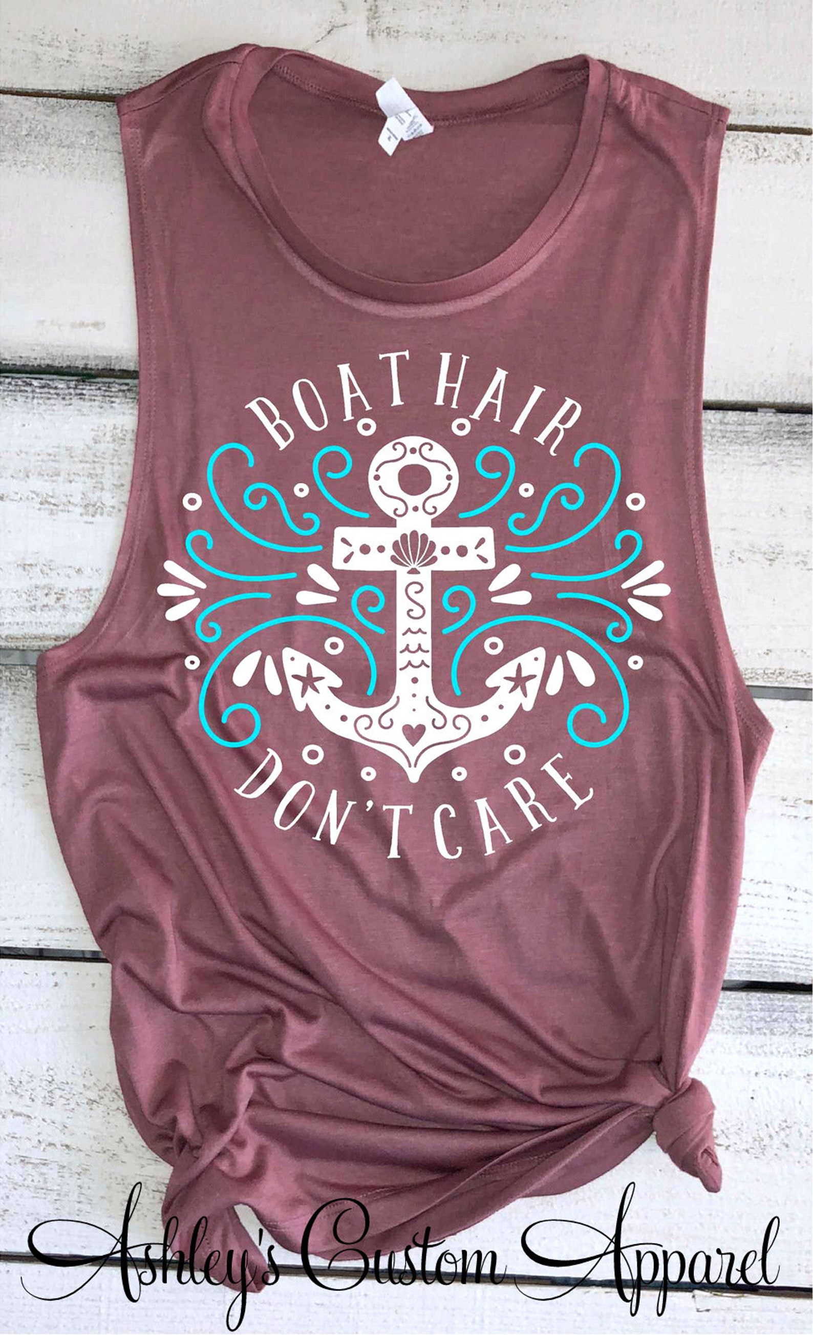 Cute Boating Tank Tops Boat Hair Dont Care Womens Cruise Ship Etsy